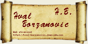 Hval Borzanović vizit kartica
